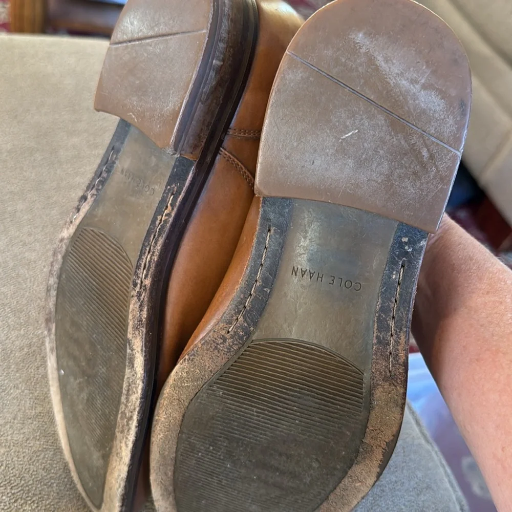 Cole Haan Grand OS Size 10 Brown Leather Oxford Dress Shoes C12849 (NH)